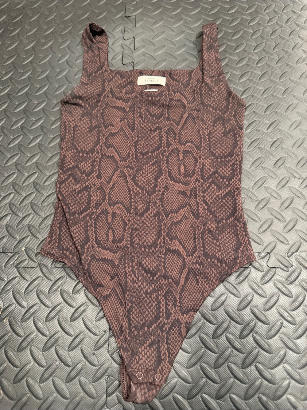 Babaton Brown Snake-Print Kids One-Piece Bodysuit